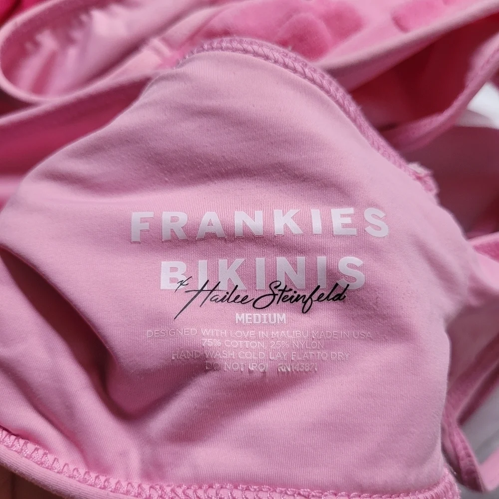 Frankies Bikini Pink Floral One-Shoulder Bikini Top
